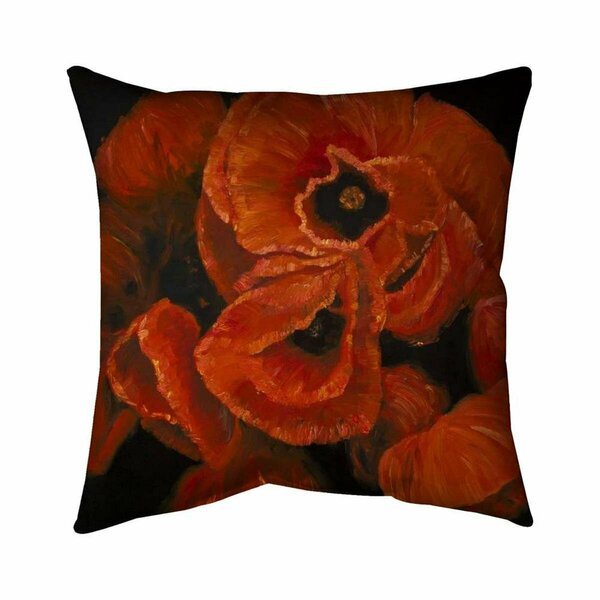 Begin Home Decor 20 x 20 in. Poppy Bouquet-Double Sided Print Indoor Pillow 5541-2020-FL359